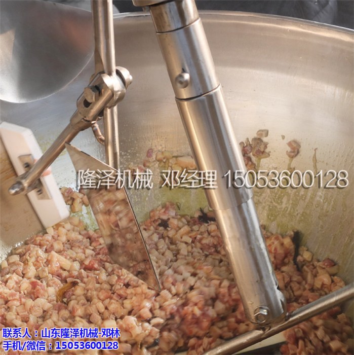 隆澤機械自動炒炸醬鍋，一鍋炒醬二三百斤